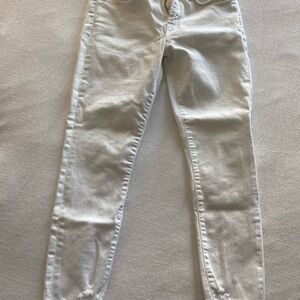 Agolde White Ankle Cropped Jeans with Slim Fit